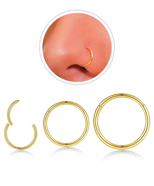 18g Nose Rings Hoop and 20g Nose Studs Sets for Women